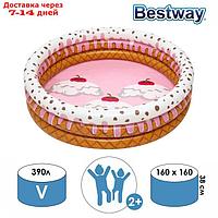 Бассейн надувной Sundae Funday, 160 x 160 х 38 см, 51144 Bestway