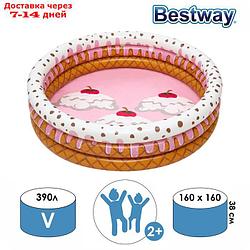 Бассейн надувной Sundae Funday, 160 x 160 х 38 см, 51144 Bestway