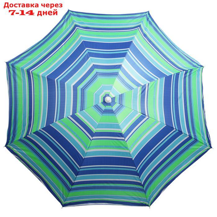 Зонт пляжный "Модерн" с механизмом наклона, серебряным покрытием, d=125 cм, h=170 см, МИКС - фото 2 - id-p183311294