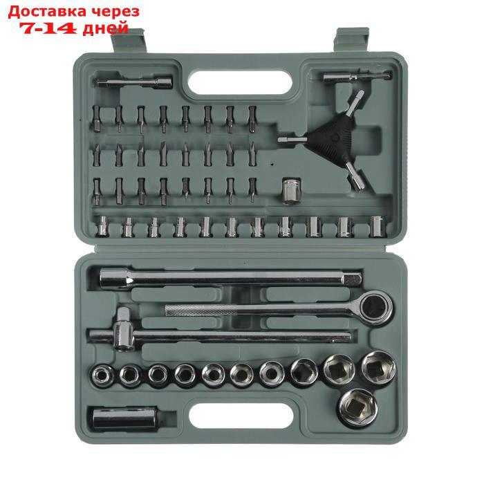 Набор инструментов в кейсе TUNDRA, автомобильный, 1/2" и 1/4", 54 предмета - фото 2 - id-p156239084