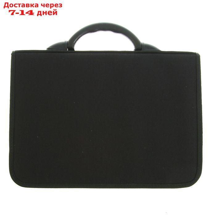 Портфель деловой ткань 380 х 270 х 150 мм, "Павловск", чёрный - фото 3 - id-p182751766