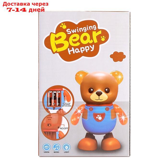 Игрушка "Счастливый медведь", работает от батареек, танцует, световые и звуковые эффекты - фото 5 - id-p177914043
