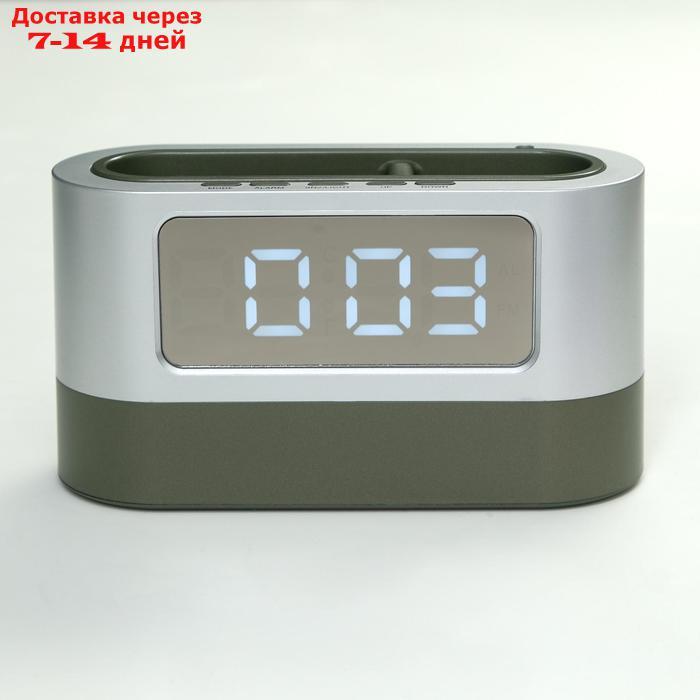 Часы-органайзер под ручки, с календарём,будильником,секундомером, белые цифр,3 бат,3ААА, USB - фото 2 - id-p168937702