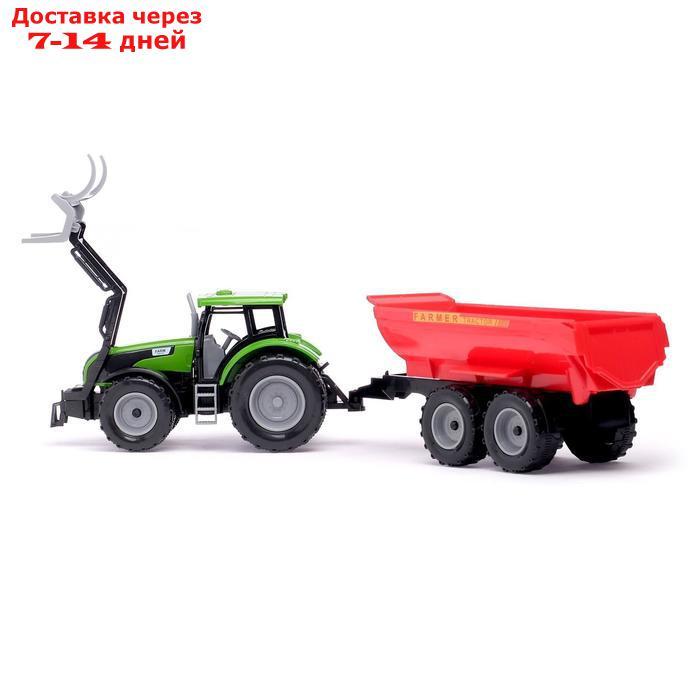 Трактор инерционный "Фермер", с прицепом, масштаб 1:32, МИКС - фото 9 - id-p136218440