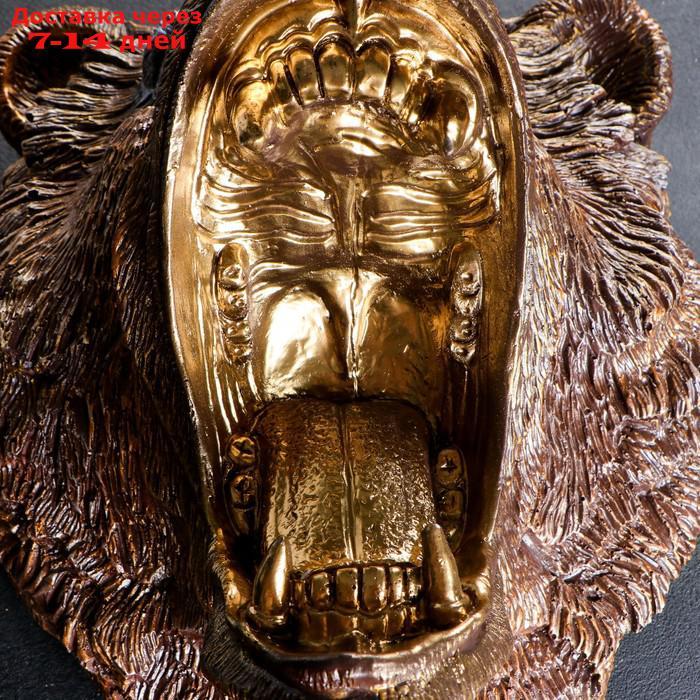 Подвесной декор "Голова медведя" бронза, 24х35х42см - фото 4 - id-p164159891