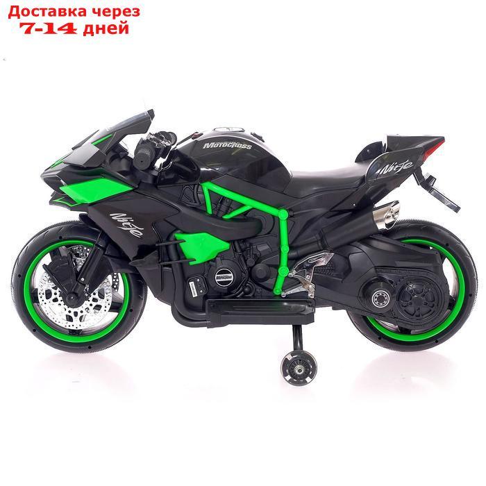 Электромотоцикл "Спортбайк", 2 мотора, цвет чёрный - фото 3 - id-p167528802