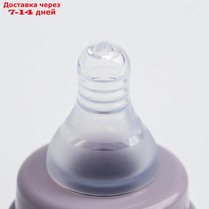 Бутылочка в силиконовом чехле, стекло, от 3 мес., 120 мл., цвет МИКС для девочки - фото 6 - id-p166170447