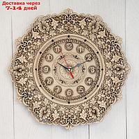 Часы "Узор", 30×30×3 см, береста