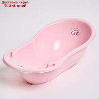 Ванна детская "Кролики" со сливом и термометром, 86 см, цвет розовый