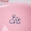 Ванна детская "Кролики" со сливом и термометром, 86 см, цвет розовый, фото 4