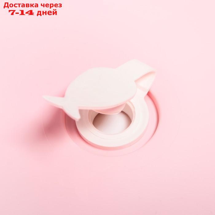 Ванна детская "Кролики" со сливом и термометром, 86 см, цвет розовый - фото 7 - id-p136216192