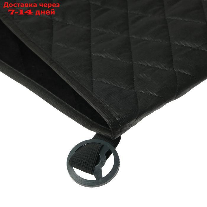 Накидка на переднее сиденье, велюр, размер 35 х 130 см, черный - фото 10 - id-p136153382