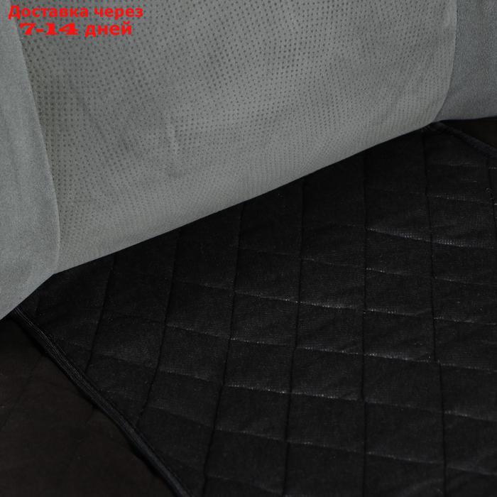 Накидка на переднее сиденье, велюр, размер 55 х 130 см, коричневый, широкое сиденье - фото 5 - id-p136153388