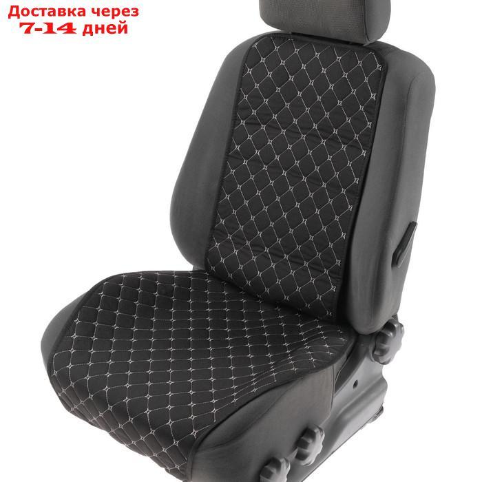 Накидка на переднее сиденье, лен, размер 55 х 130 см, черный, широкое сиденье - фото 6 - id-p136153391