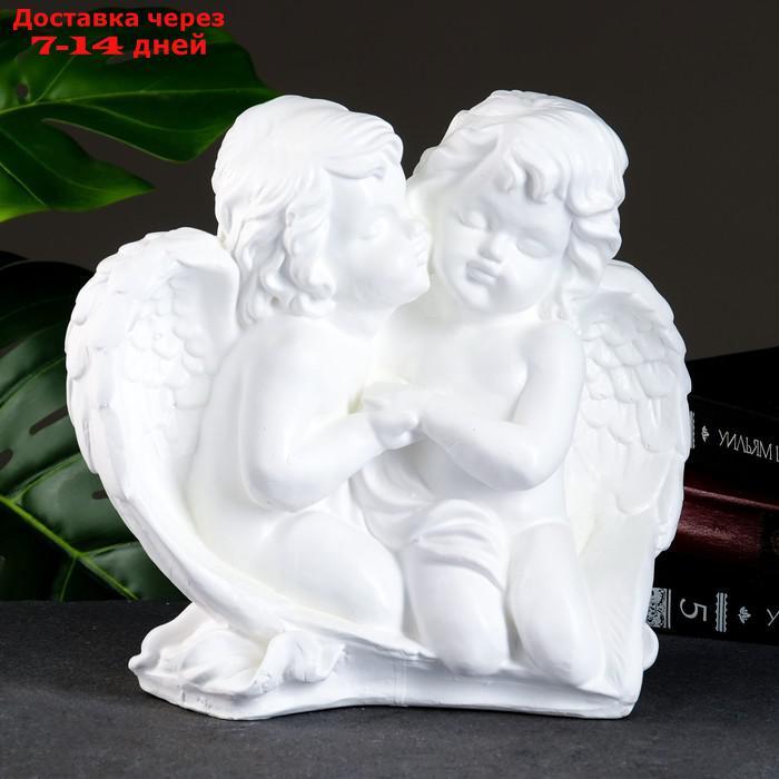 Светящаяся фигура "Пара ангелов сидя" 29х14х28см белая - фото 2 - id-p163558604