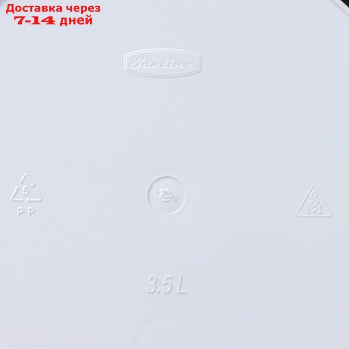 Кашпо со вставкой Santino "Арте", 3,5 л, цвет бело-чёрный - фото 6 - id-p162858738
