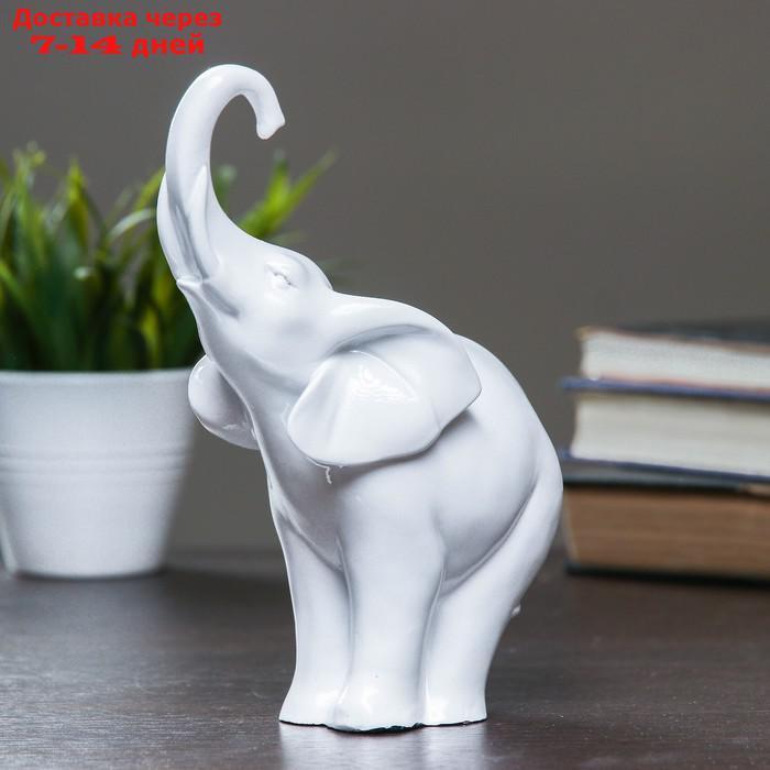 Фигура "Слон" белый глянец 15х8х18см - фото 2 - id-p164159276