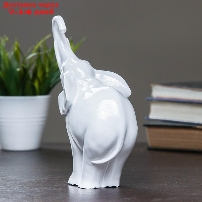 Фигура "Слон" белый глянец 15х8х18см - фото 3 - id-p164159276
