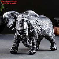 Фигура "Слон африканский" серебро 18х7х13см