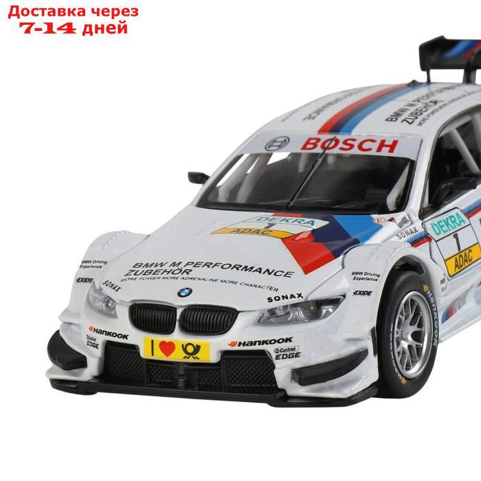 Машина металлическая BMW M3 DTM 1:32, инерция, световые и звуковые эффекты, открываются двери, цвет белый - фото 4 - id-p174332989