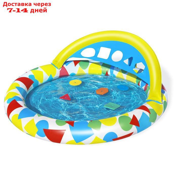 Бассейн надувной детский Splash & Learn, 120 x 117 x 46 см, с навесом 52378 Bestway - фото 2 - id-p157192718