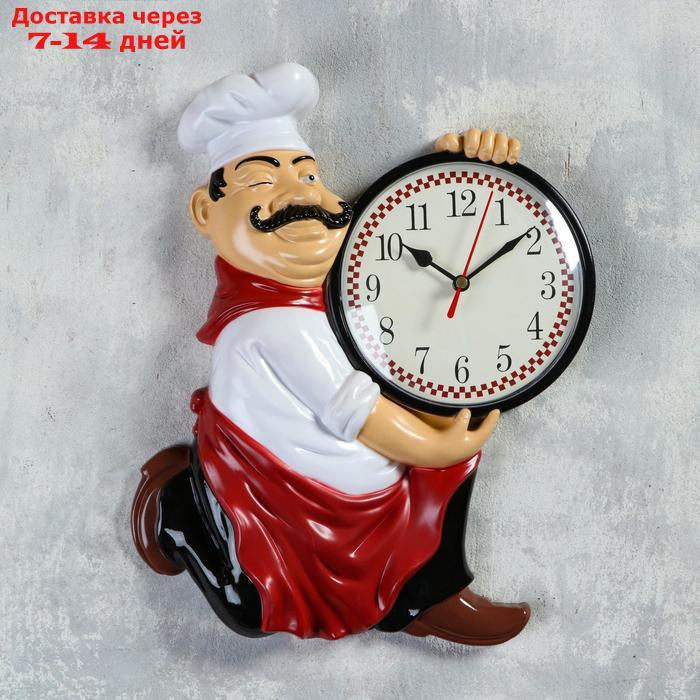 Часы настенные, серия: Кухня, "Повар усач", 24х30 см - фото 1 - id-p181603779