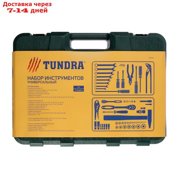 Набор инструментов в кейсе TUNDRA, автомобильный, CrV, 72 предмета - фото 5 - id-p156237120