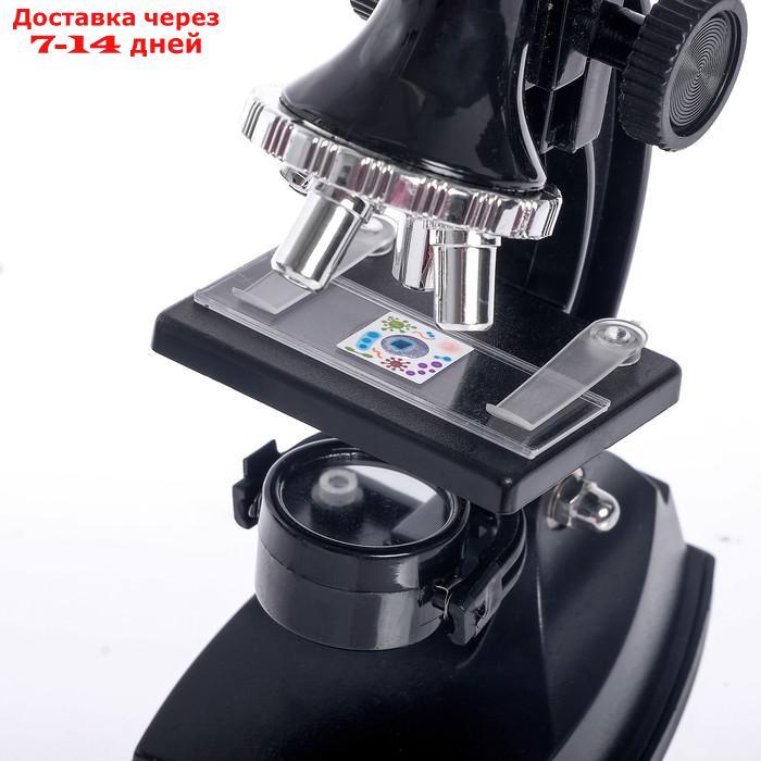 Набор для изучения микромира "Микроскоп + калейдоскоп", 14 предметов, световые эффекты, работает от батареек - фото 3 - id-p136157233