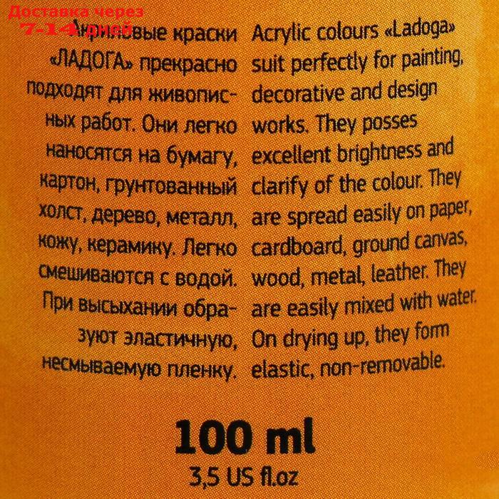 Краска акриловая художественная "Ладога", 100 мл, охра золотистая - фото 2 - id-p168942166