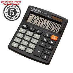 Калькулятор настольный 10-разр, 102*124*25мм, 2-е питание, черный SDC-810NR