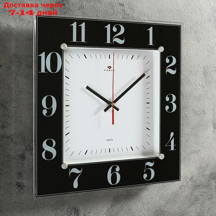Часы настенные, серия: Классика, "Классика", 31х31 см стекло, черные Рубин - фото 2 - id-p162858905