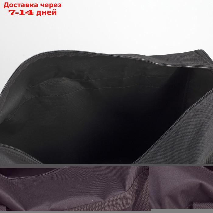 Сумка дорожная, отдел на молнии, 4 наружных кармана, цвет чёрный - фото 3 - id-p178319633