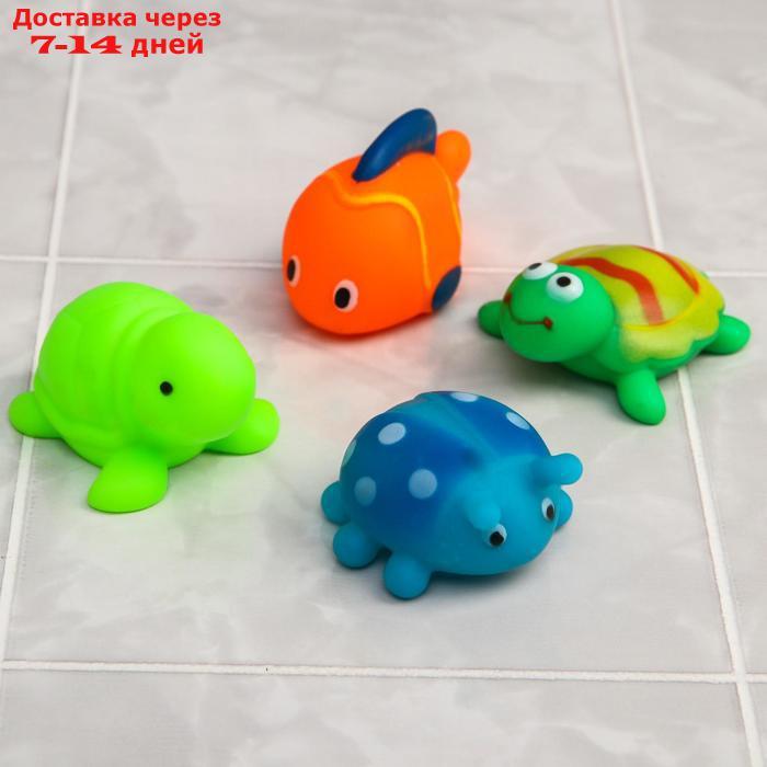 Набор резиновых игрушек для игры в ванной "Морские малыши", 4 шт. - фото 2 - id-p185680090