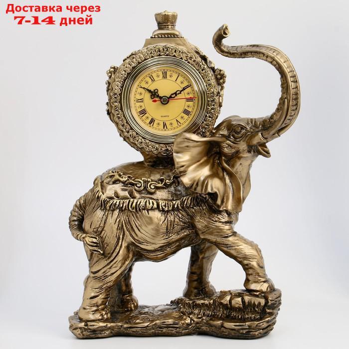 Часы настольные "Слон", цвет  бронзовый, 35х22х10 см