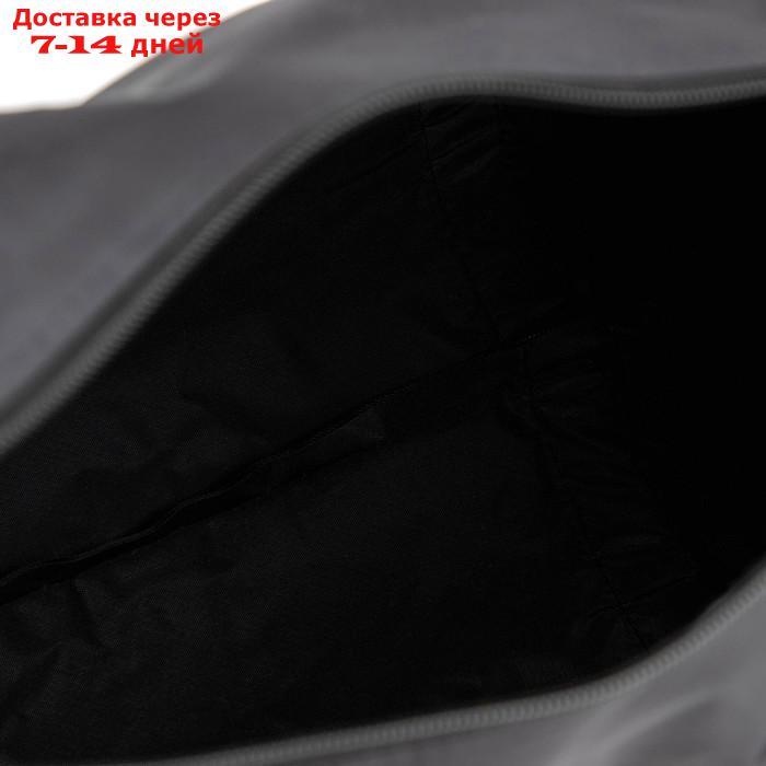 Сумка спортивная, отдел на молнии, длинный ремень, цвет чёрный - фото 5 - id-p178320033