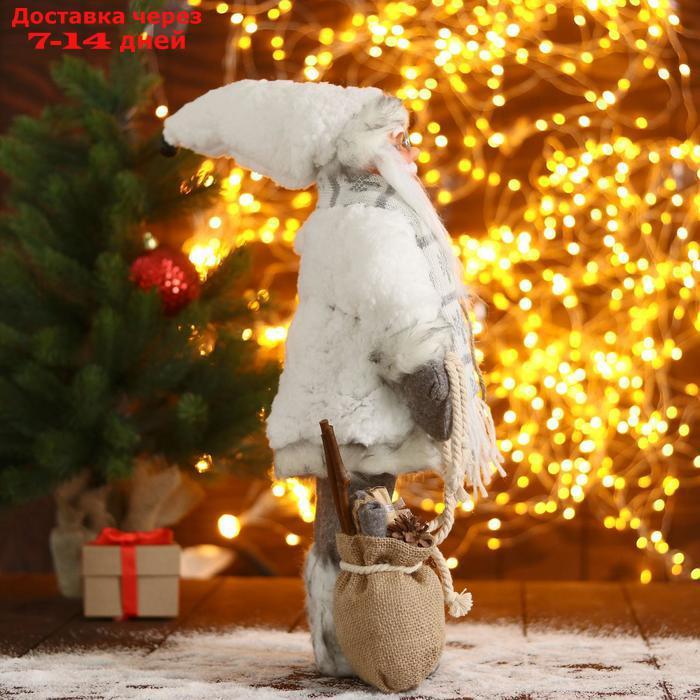Дед Мороз "В белой шубке с лыжами" 23х45 см - фото 4 - id-p181146194
