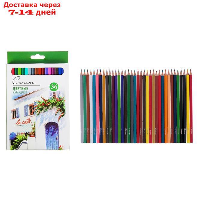 Карандаши художественные цветные "Сонет", 36 цветов
