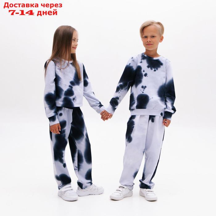 Костюм детский (свитшот, брюки) MINAKU: Tie-dye collection цвет синий, рост 98 см - фото 1 - id-p159652894