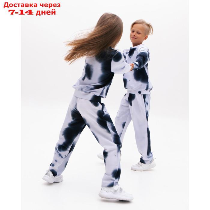 Костюм детский (свитшот, брюки) MINAKU: Tie-dye collection цвет синий, рост 98 см - фото 4 - id-p159652894