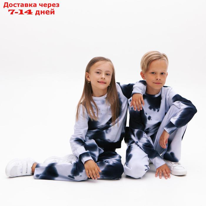 Костюм детский (свитшот, брюки) MINAKU: Tie-dye collection цвет синий, рост 98 см - фото 5 - id-p159652894