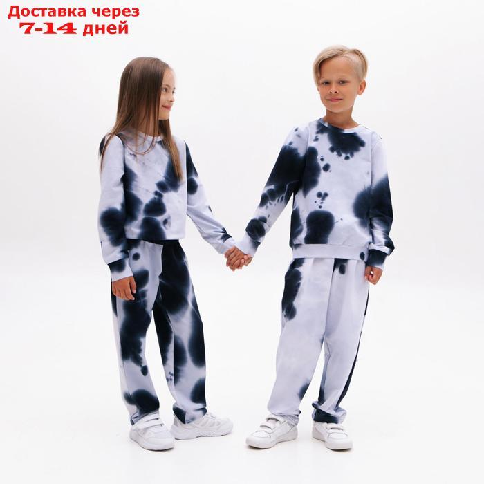 Костюм детский (свитшот, брюки) MINAKU: Tie-dye collection цвет синий, рост 104 см - фото 1 - id-p159653094