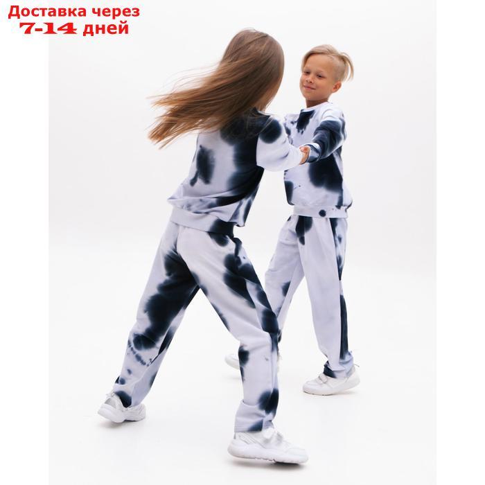 Костюм детский (свитшот, брюки) MINAKU: Tie-dye collection цвет синий, рост 104 см - фото 4 - id-p159653094