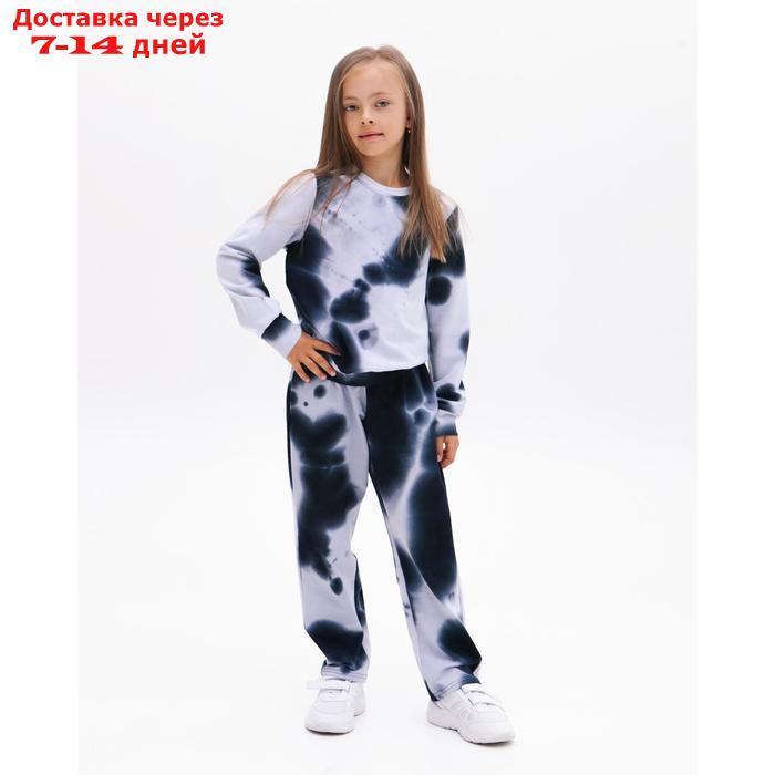 Костюм детский (свитшот, брюки) MINAKU: Tie-dye collection цвет синий, рост 104 см - фото 6 - id-p159653094