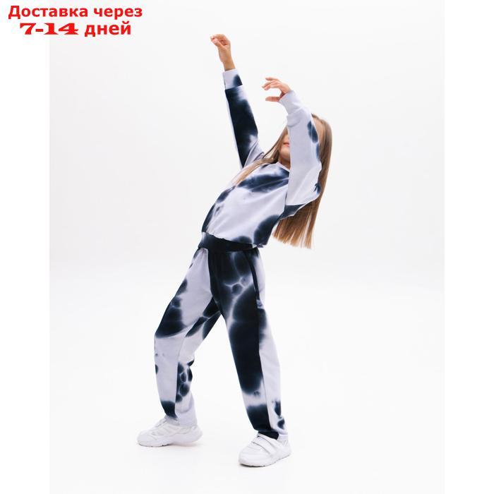 Костюм детский (свитшот, брюки) MINAKU: Tie-dye collection цвет синий, рост 104 см - фото 7 - id-p159653094