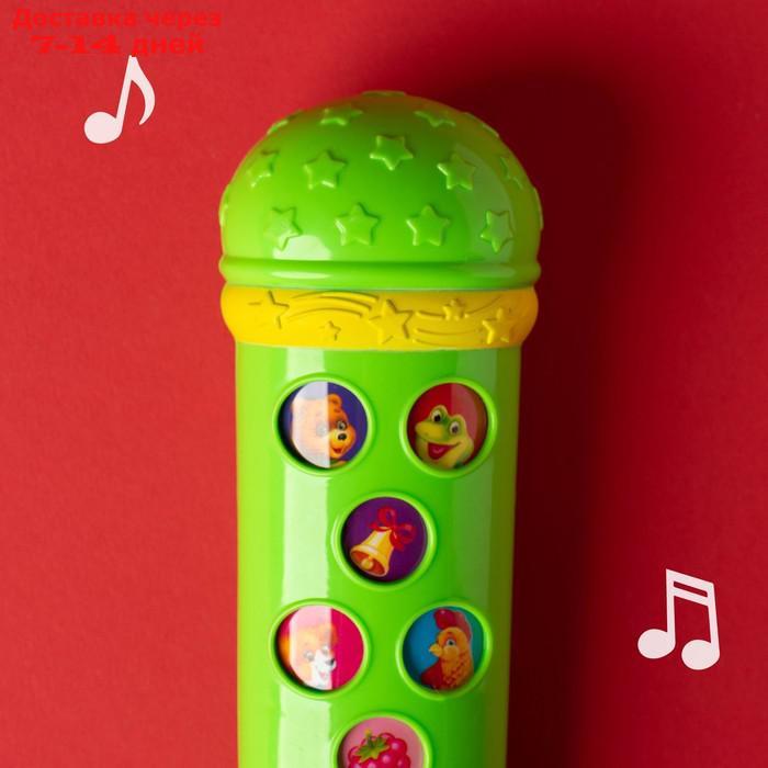 Музыкальная игрушка-микрофон "Весёлые мелодии", 16 песенок, цвет зелёный - фото 5 - id-p174325213