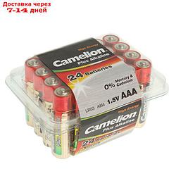 Батарейка алкалиновая Camelion Plus Alkaline, AAA, LR03-24BOX (LR03-PB24), 1.5В, набор 24 шт. 274985