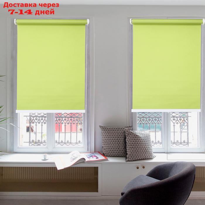 Штора рулонная 120×180 см (с учётом креплений 3,5 см), цвет зелёный - фото 1 - id-p162857899