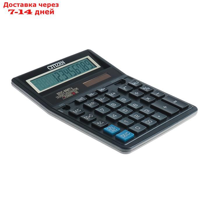 Калькулятор настольный 12-разрядный SDC-888TII, 205*159*27мм, двойное питание, черный - фото 3 - id-p168941492