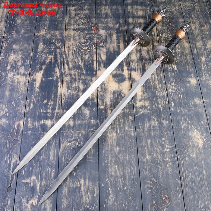 Сувенирное оружие на планшете "Рыцарский турнир", два меча на щите, 71см - фото 3 - id-p171949477