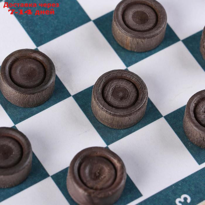 Нарды "Нимфа", деревянная доска 40х40 см, с полем для игры в шашки - фото 5 - id-p99850841
